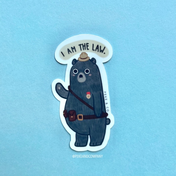 British Columbia Black Bear Sticker | Funny Animal Sticker - Conservation Officer -  Mountie Sticker - RCMP Sticker - Police Sticker