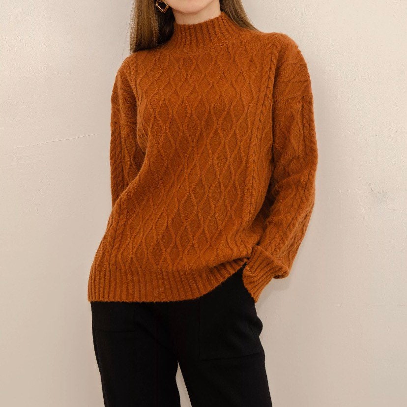 Turtleneck Sweater Women Loose Fitting 
