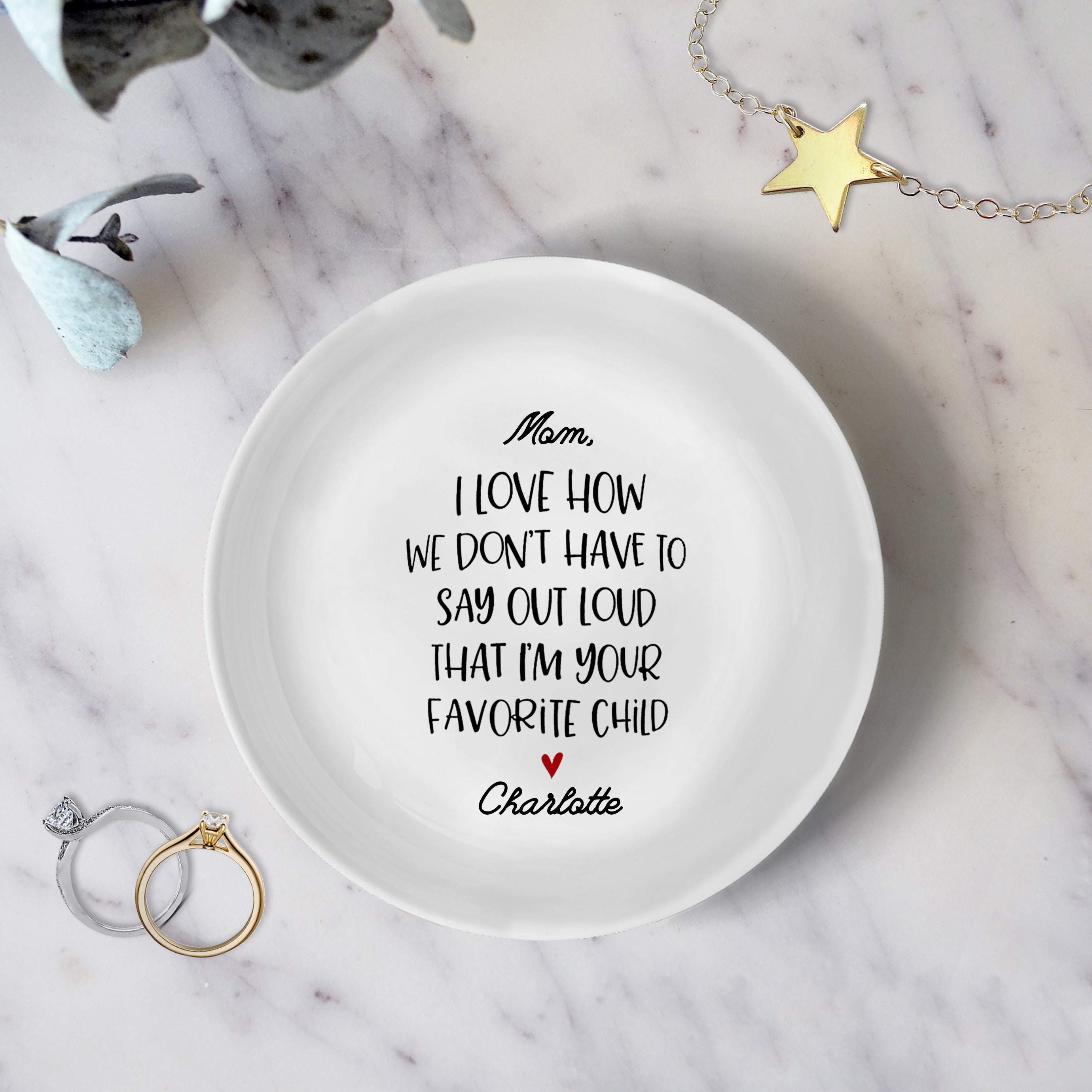 Custom Jewelry Dish-Personalized Jewelry Dish-I Love How We | Etsy