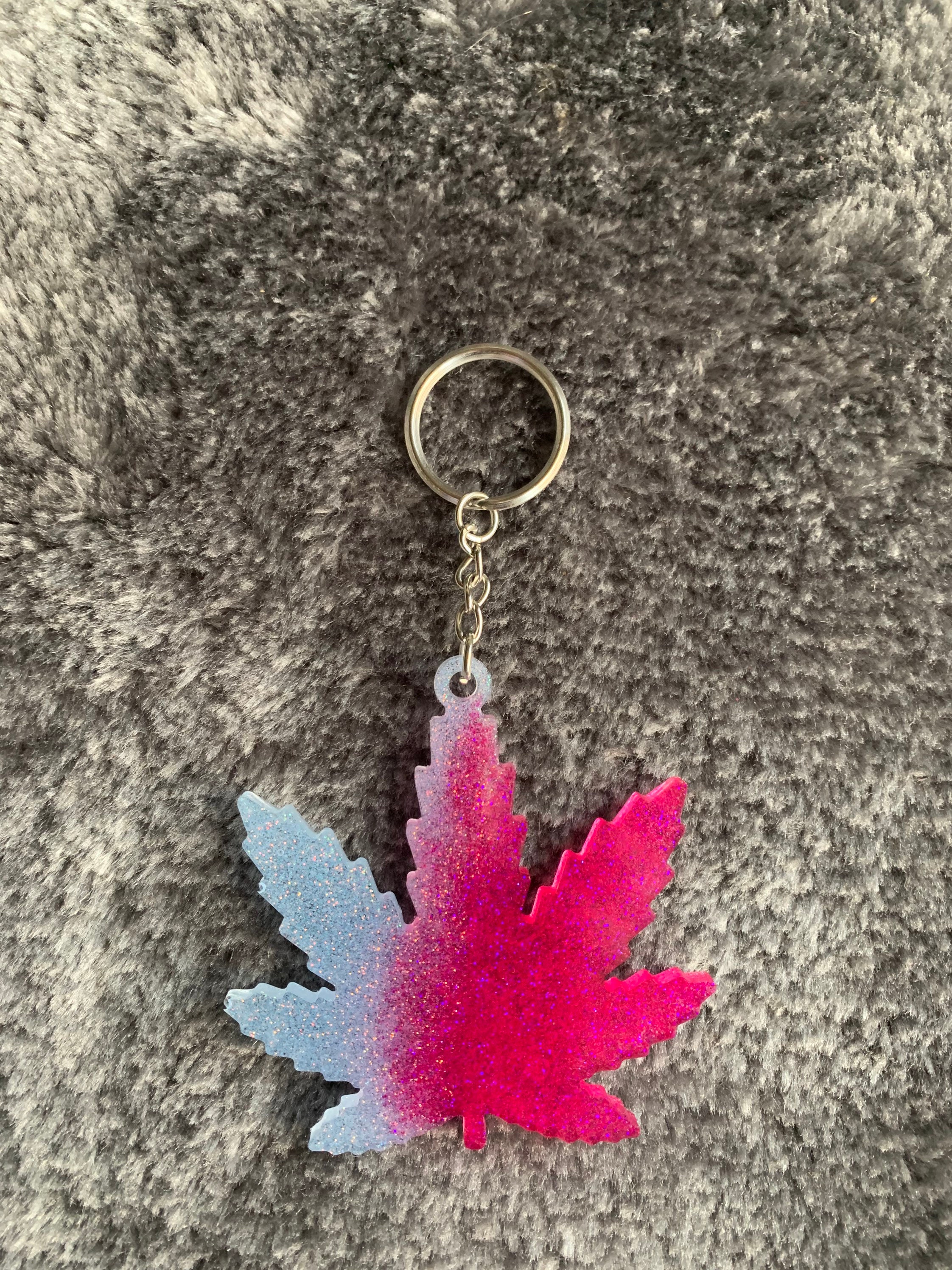 Weed leaf keychain Etsy