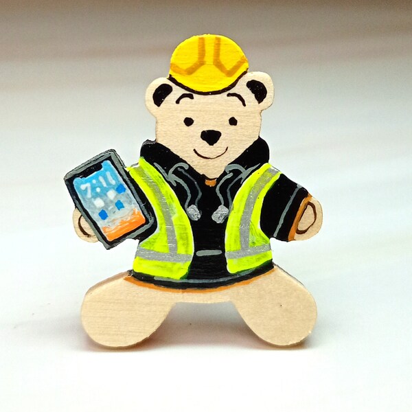 Construction Teddy Bear - Etsy