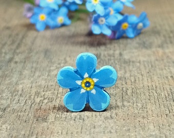 Forget Me Not Pin, Handmade Bereavement Gift, Something Blue For Bride, Miss You Gift, Funeral Favour, Blue Flower, Forget Me Not Jewellery