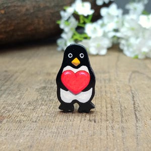 Penguin Pin, Handmade Small Penguin Gift, Penguin Brooch, Cute Baby Penguin Badge, Penguin Gift For Girlfriend Boyfriend, I Love You Gift