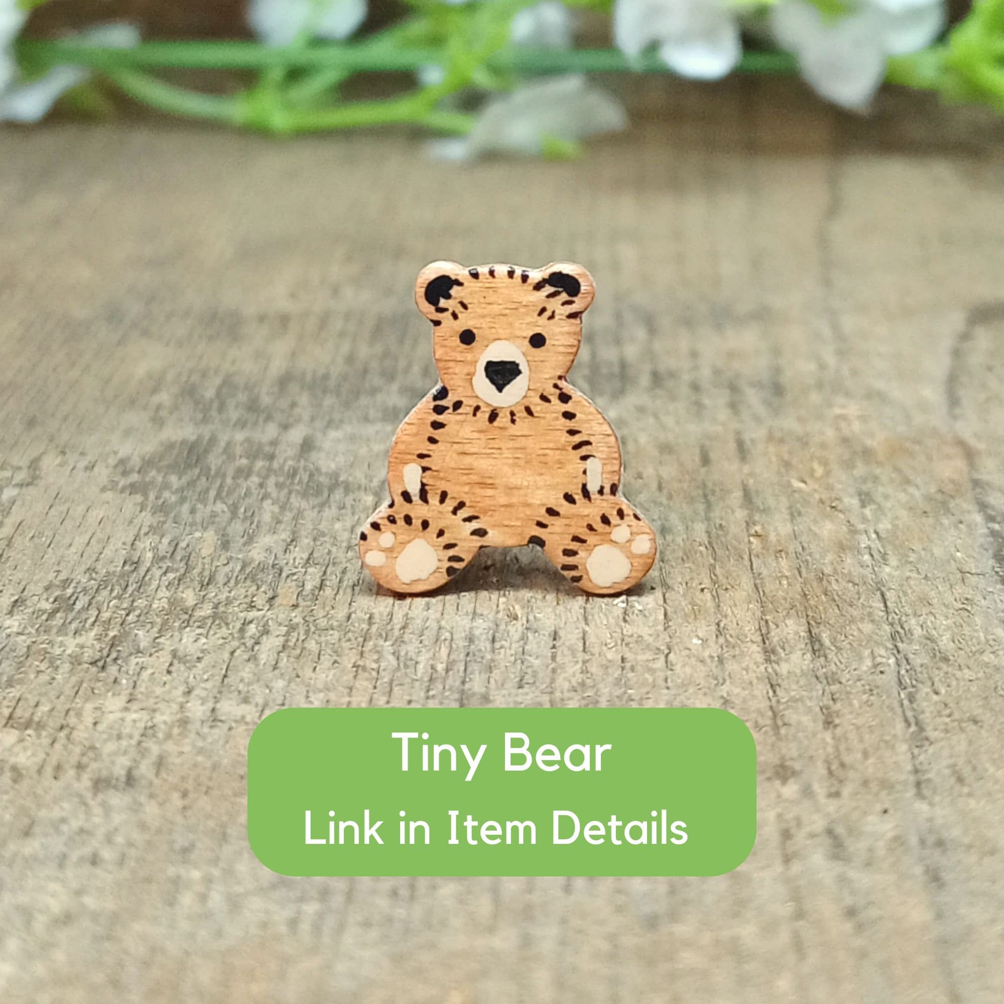 Teddy Bear Brooch, Teddy Bear Pin, Handmade Bear Gift For 
