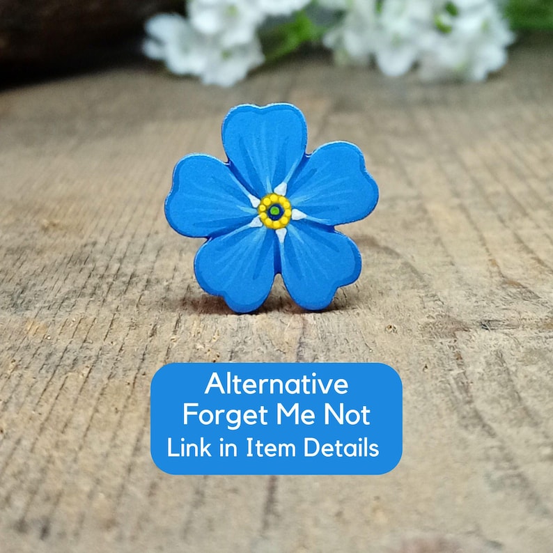 Forget Me Not Pin, Handmade Bereavement Gift, Something Blue For Bride image 9