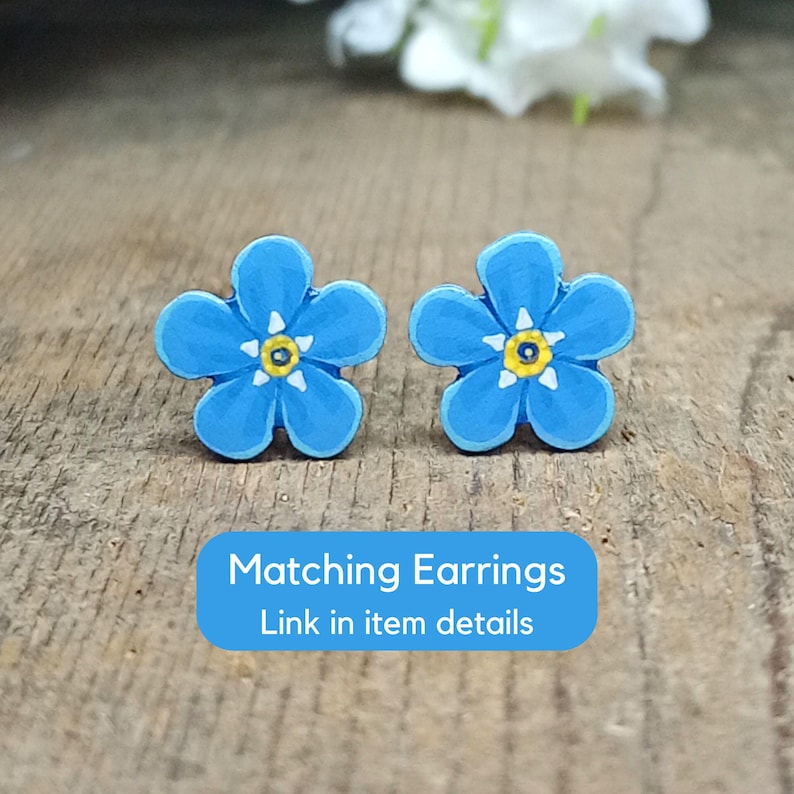 Forget Me Not Pin, Handmade Bereavement Gift, Something Blue For Bride image 12