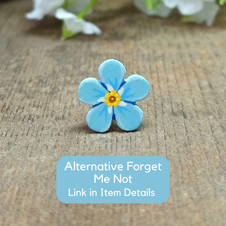 Forget Me Not Pin, Handmade Bereavement Gift, Something Blue For Bride image 10