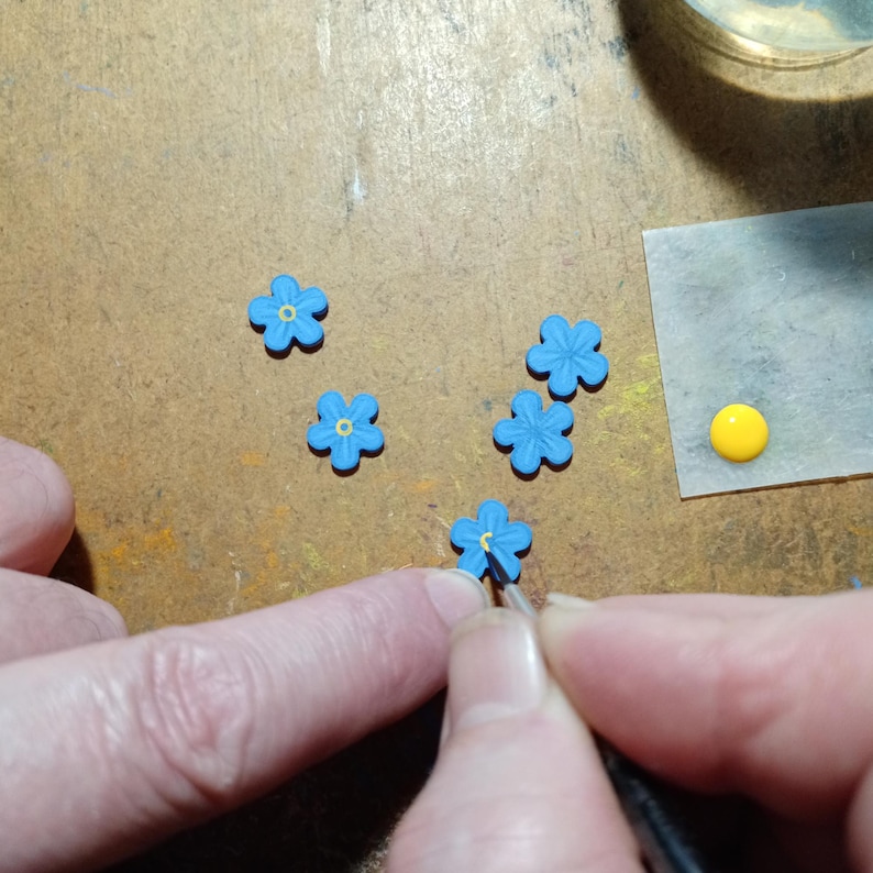 Forget Me Not Pin, Handmade Bereavement Gift, Something Blue For Bride image 8