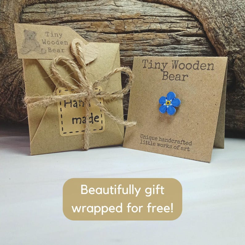 Forget Me Not Pin, Handmade Bereavement Gift, Something Blue For Bride image 4