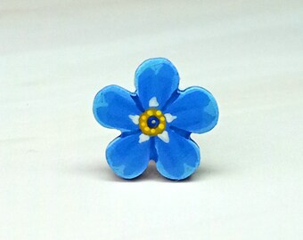 Forget Me Not Pin, Handmade Bereavement Gift, Something Blue For Bride, Miss You Gift, Funeral Favour, Blue Flower, Forget Me Not Jewellery