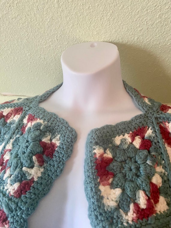 Vintage Handmade Knit Sweater Vest - image 2
