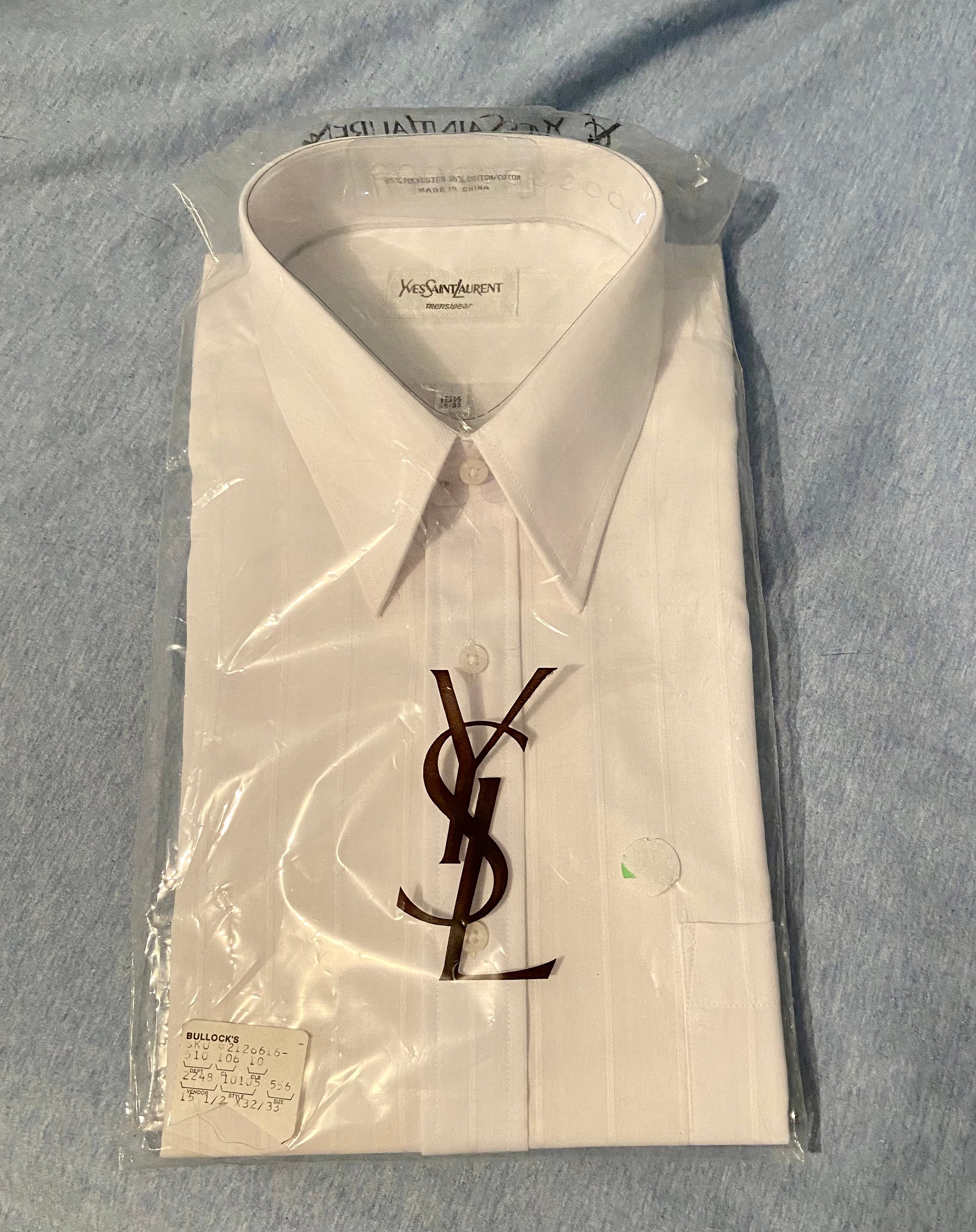 yves saint laurent menswear tag