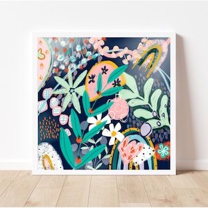 Abstract Fine Art Print Fun Art Gallery Wall Decor Maximalist Wall Art
