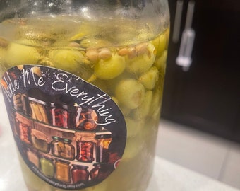 Uvas verdes encurtidas orgánicas agrias