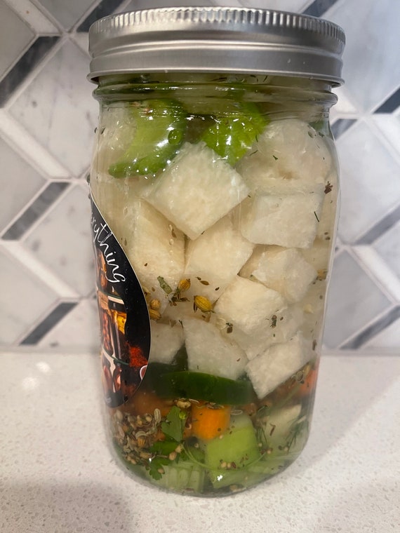 Pickled Jicama Spicy Jalapeño Etsy