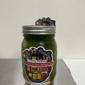 Pickled Curry Pickles Persian Cucumbers 16oz.