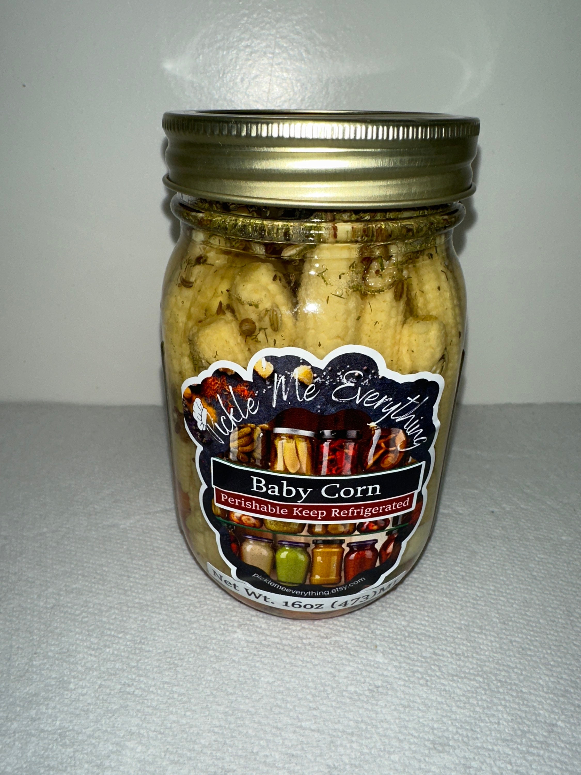 Baby Corn Pickled NO GMO 16oz.