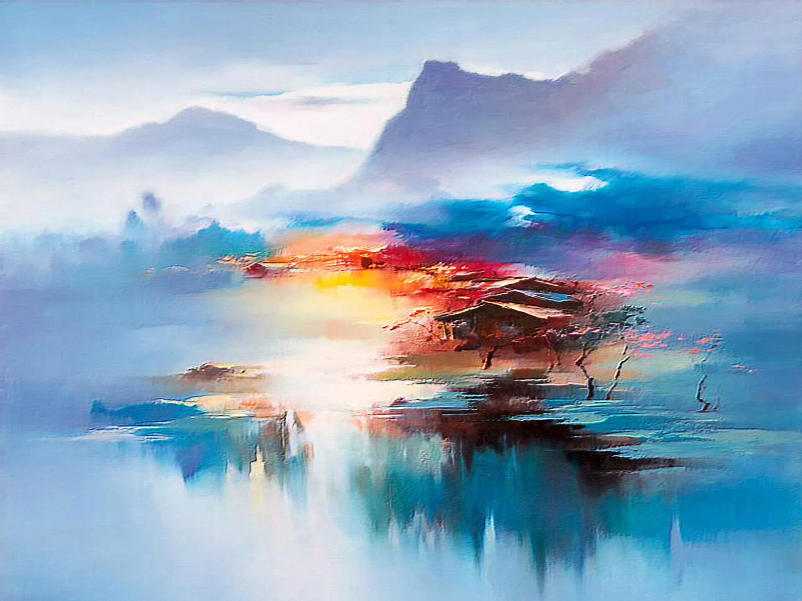 Mosaic Diamonds Kit Landscape Diamond Painting Kit Full Etsy