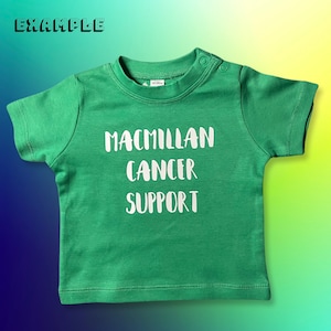 Camiseta unisex bebé personalizada 100% algodón orgánico. Color verde.