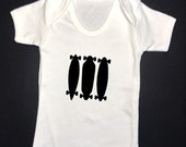 Unique 3 Longboards design on baby vest. Personalisation available. 100% Cotton.