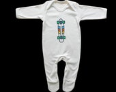 Unisex long sleeve baby romper (baby suit) with old school skateboard retro design. 100% cotton. Great quality, stylish. Multiple colours.