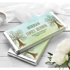 Printable Chocolate Bar Wrapper Template, 1.55 Chocolate Bar, Family Reunion Celebration, Party Favor Gift Tag, 5.5&quot;x5.5&quot;, Editable  713K