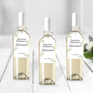Printable Retirement Gift Tag Template Retirement Wine Bottle - Etsy