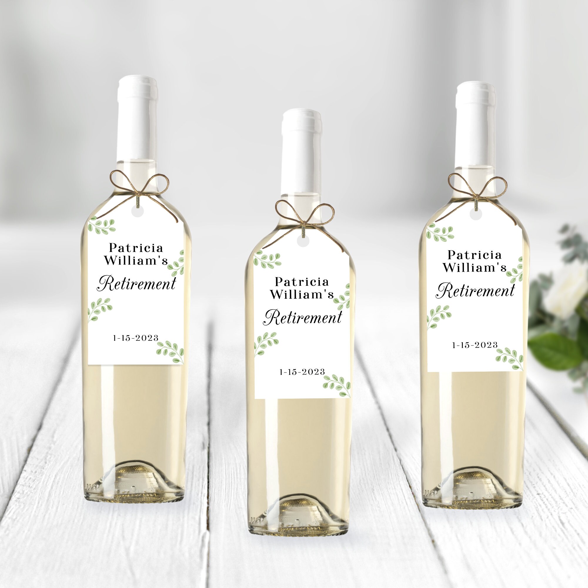 Printable Retirement Gift Tag Template, Retirement Wine Bottle Tag ...