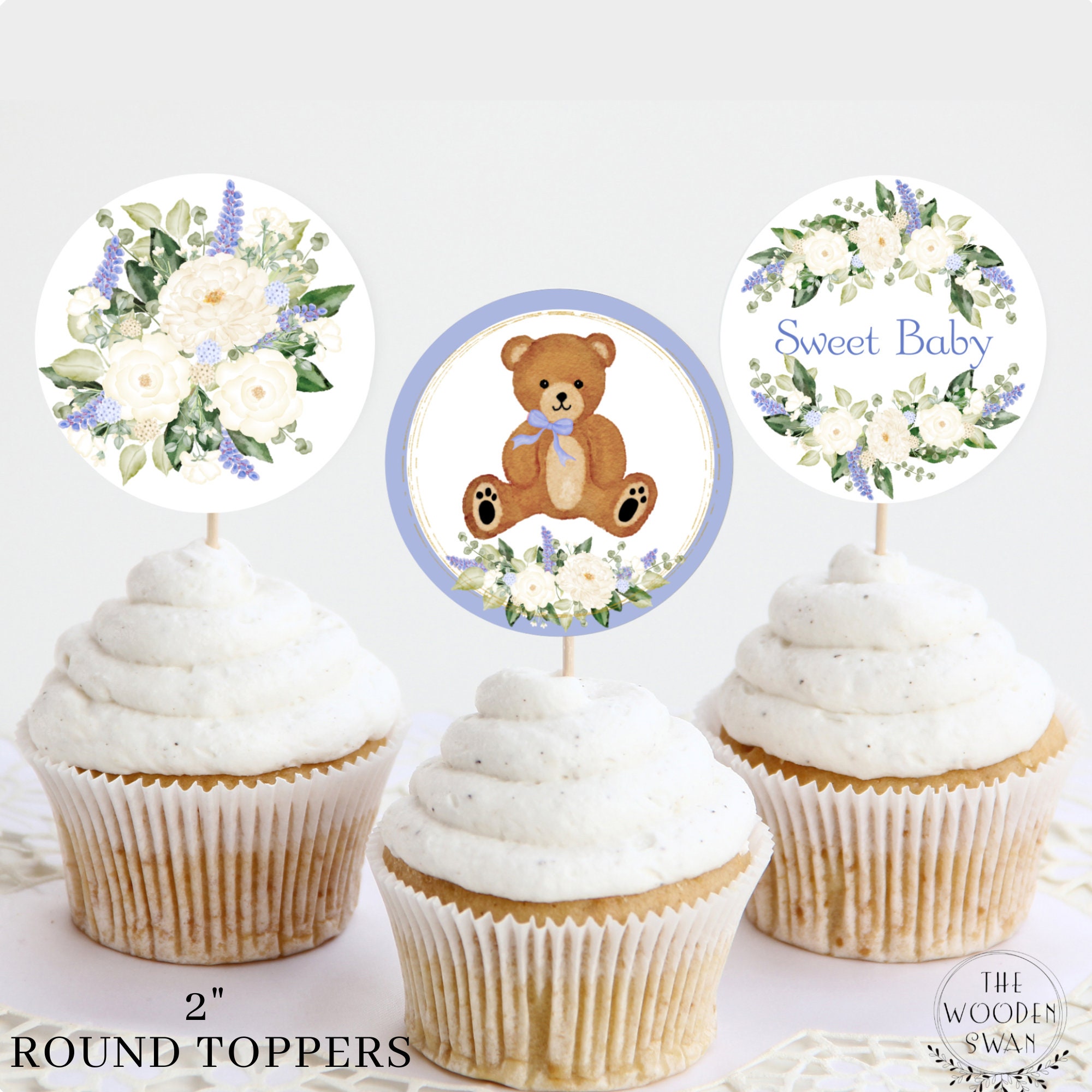 Printable Baby Shower 4 Item Template Bundle, Template of 5x7 ...