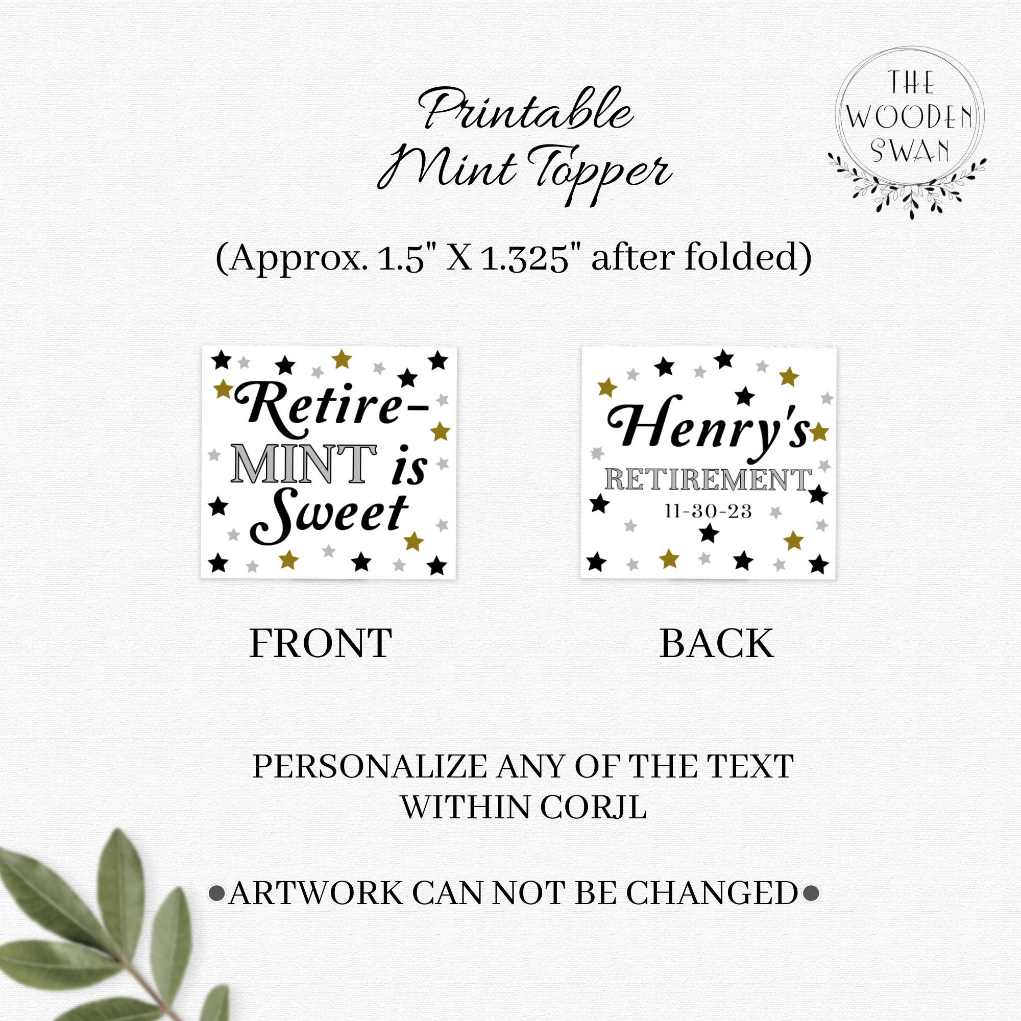 Printable Mint to Be Favor Topper Template, Mint Party Favors, Life ...