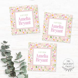Printable Calling Card Template, Gift Tag, Gift Enclosure, Personalized Calling Card, Gift Package Insert, Little Girl's Calling Card, 153S