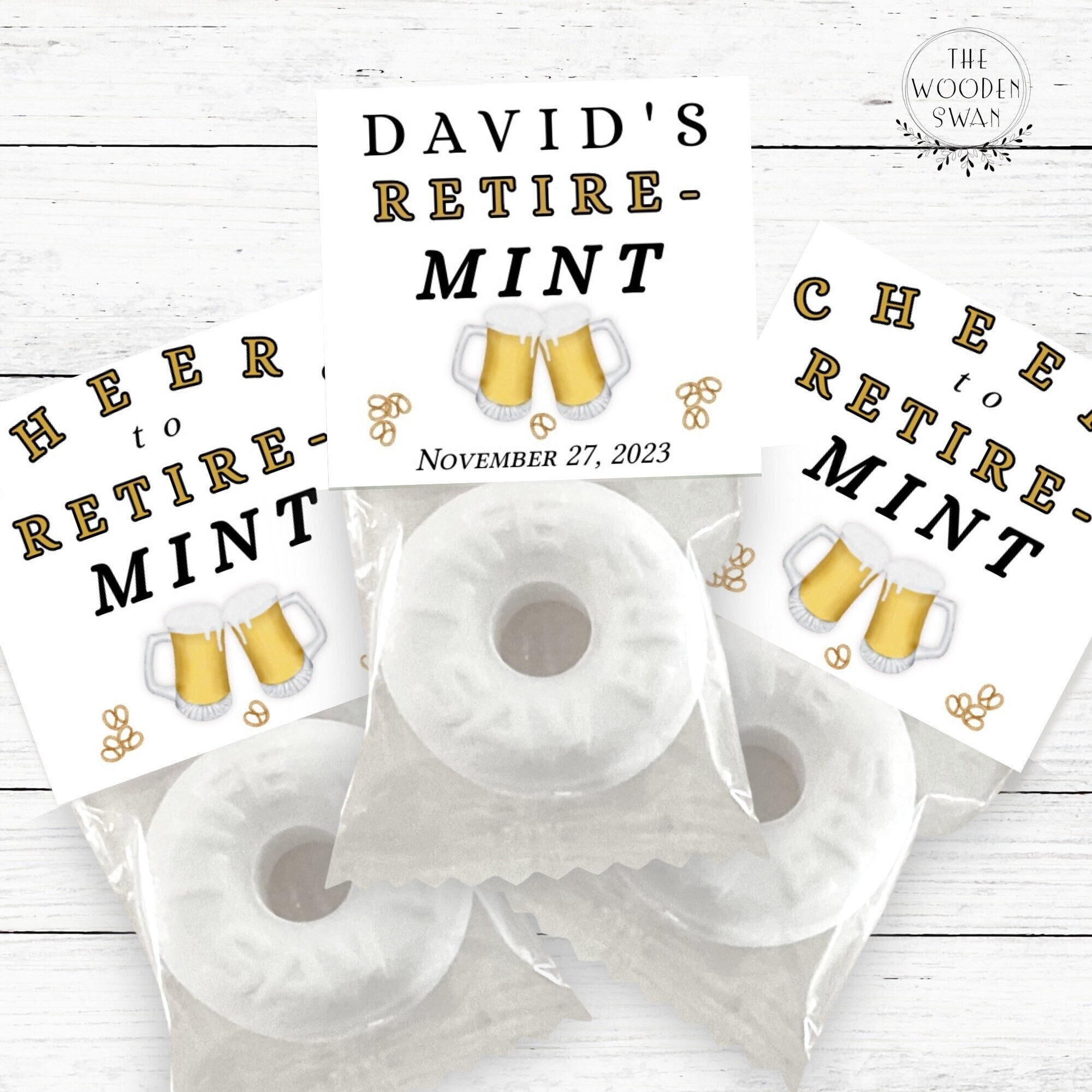 Printable Retirement Mint Favor Toppers, Custom Mint Party Favors, Life Saver Mint, Retirement