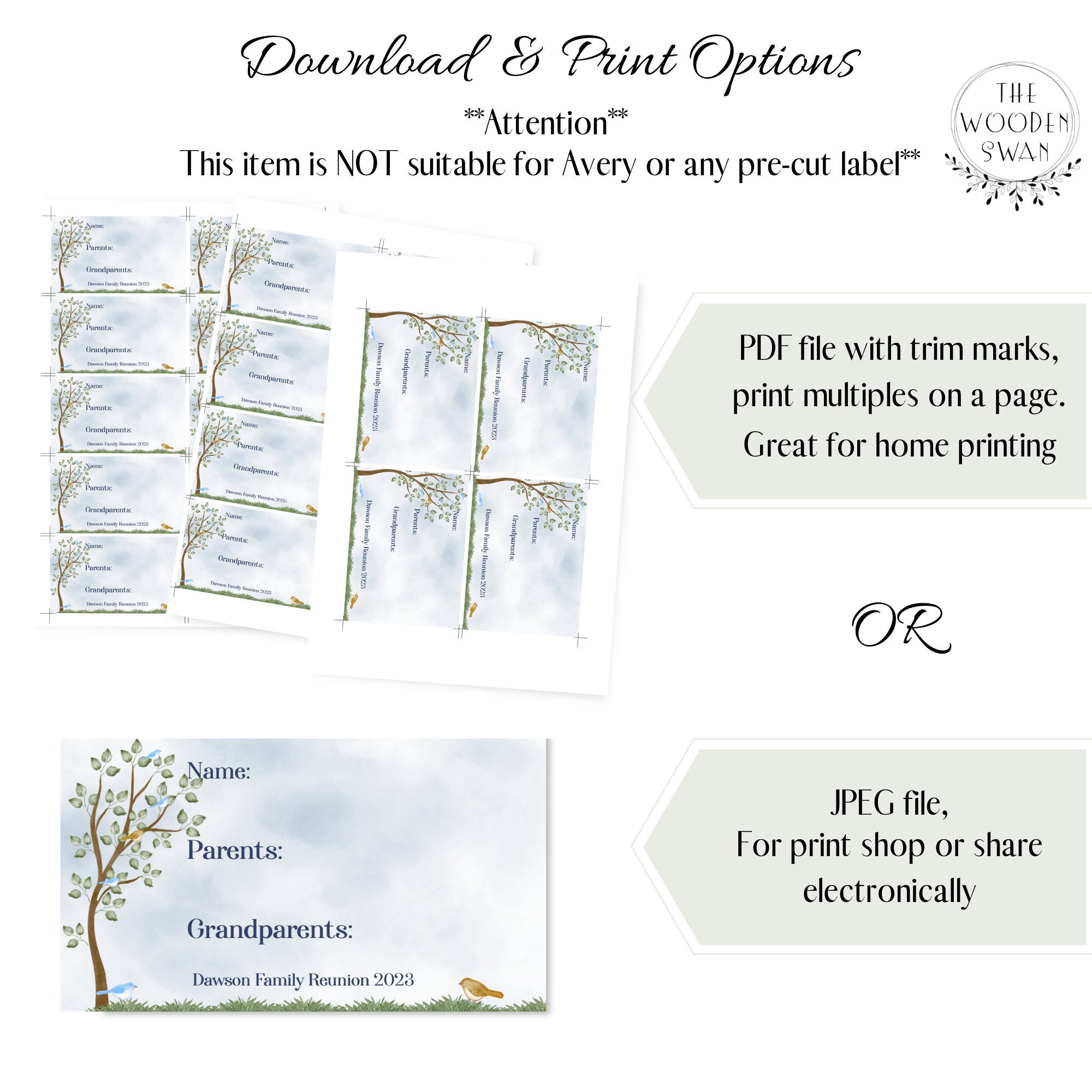Family Reunion Name Tag Template Party Name Tags Family Reunion Family Reunion Name Tag Template Party Name Tags Family Reunion