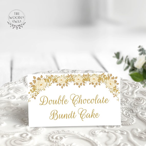 Printable Buffet Sign Editable Food Sign Golden Anniversary Etsy