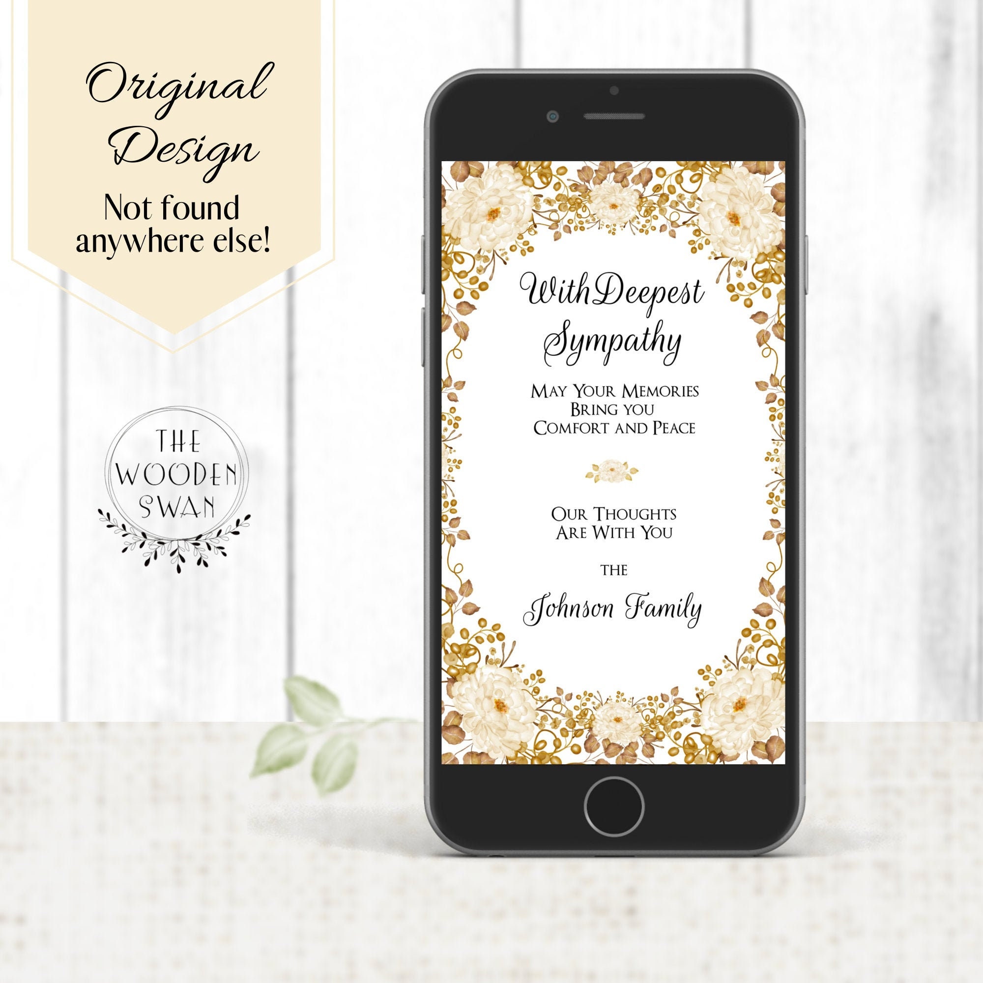 Electronic Sympathy Card. Digital ECard Digital Condolences Etsy