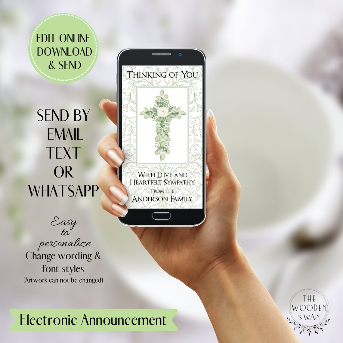 Electronic Sympathy Card. Digital ECard Digital Condolences Etsy