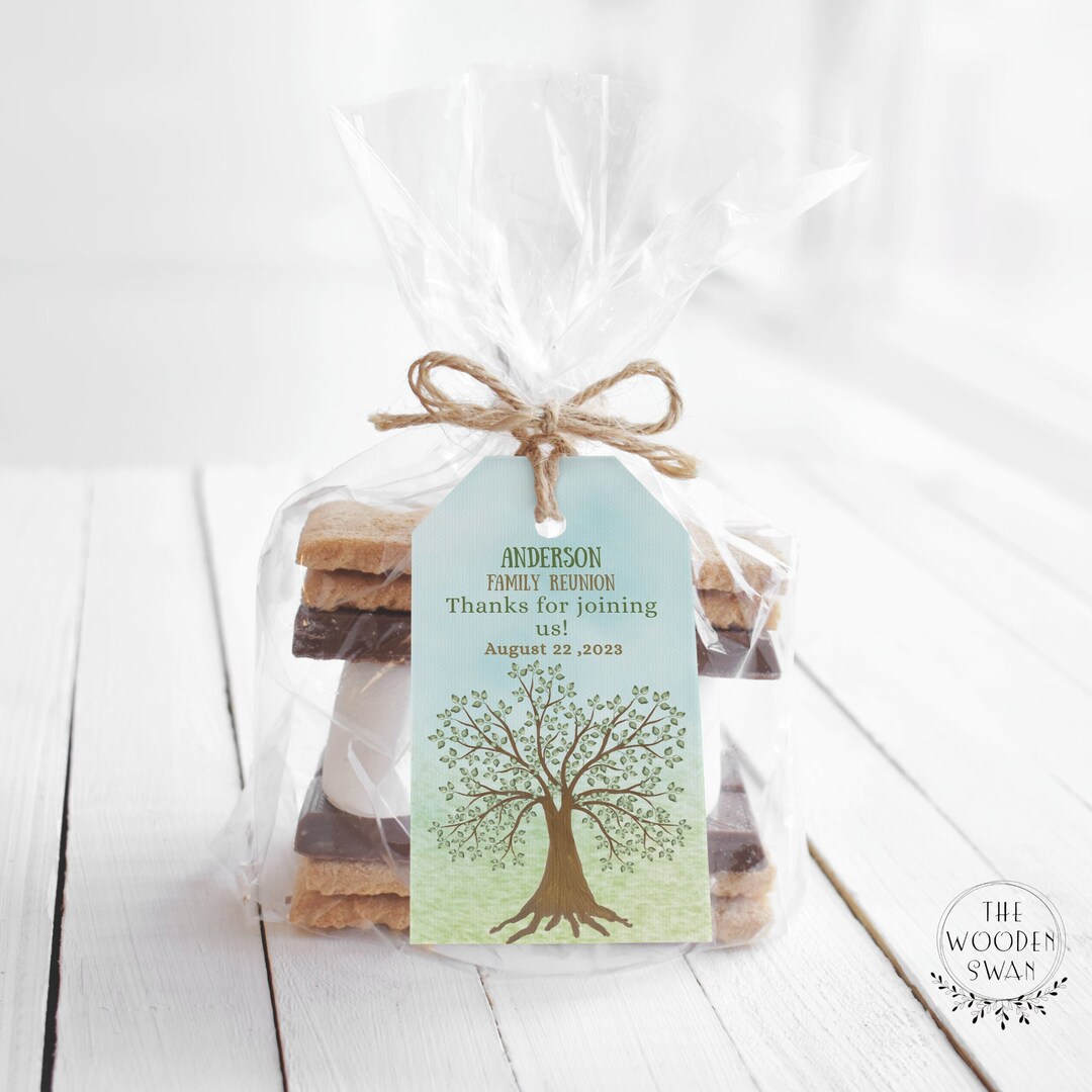 DIY Printable Favor Tag Template, Family Reunion Gift Tag, Thank You ...