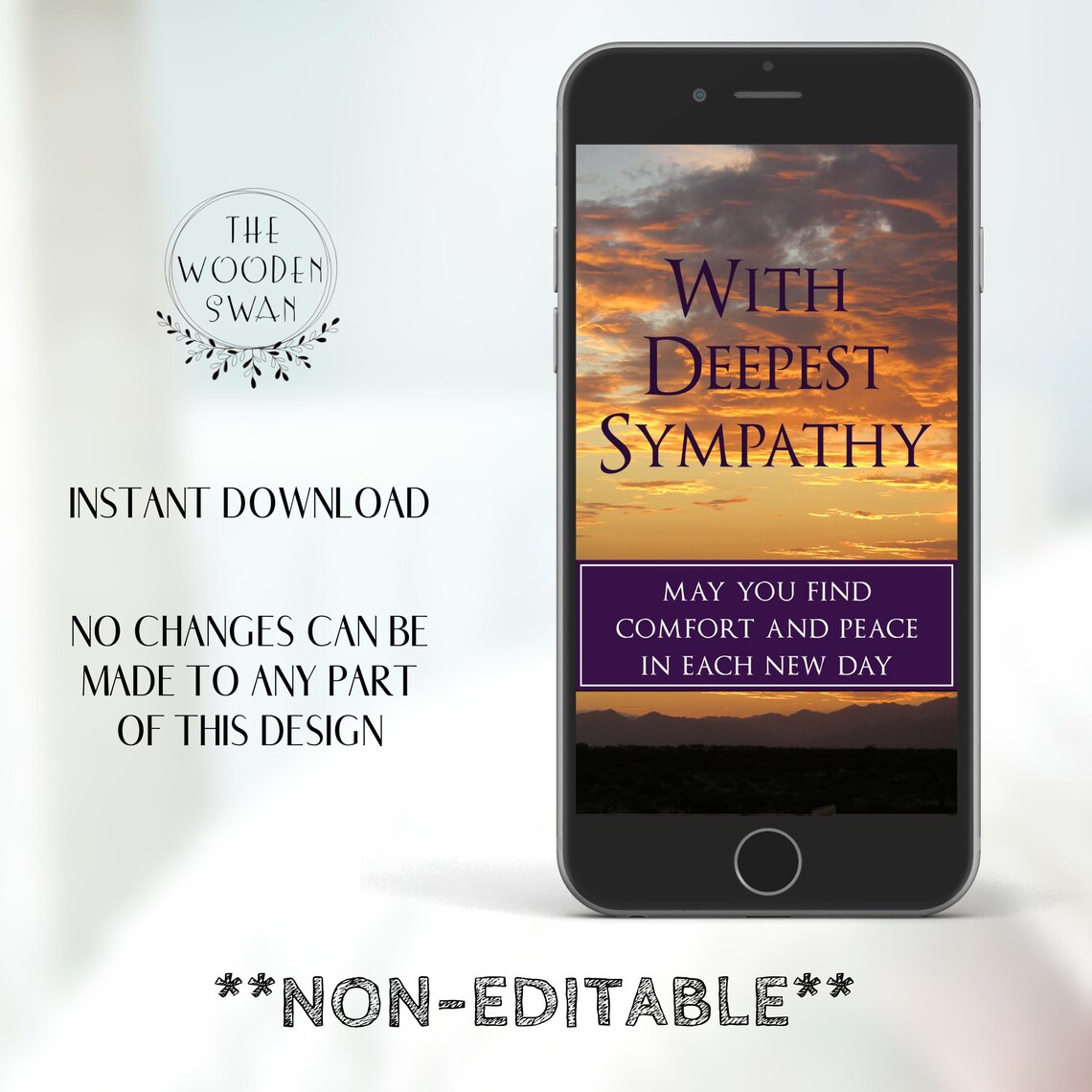 Electronic Sympathy Card Text Sympathy Card Email Etsy