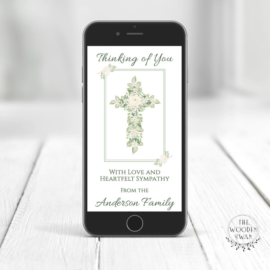 Electronic Sympathy Card Template, Digital Ecard, Digital Condolences