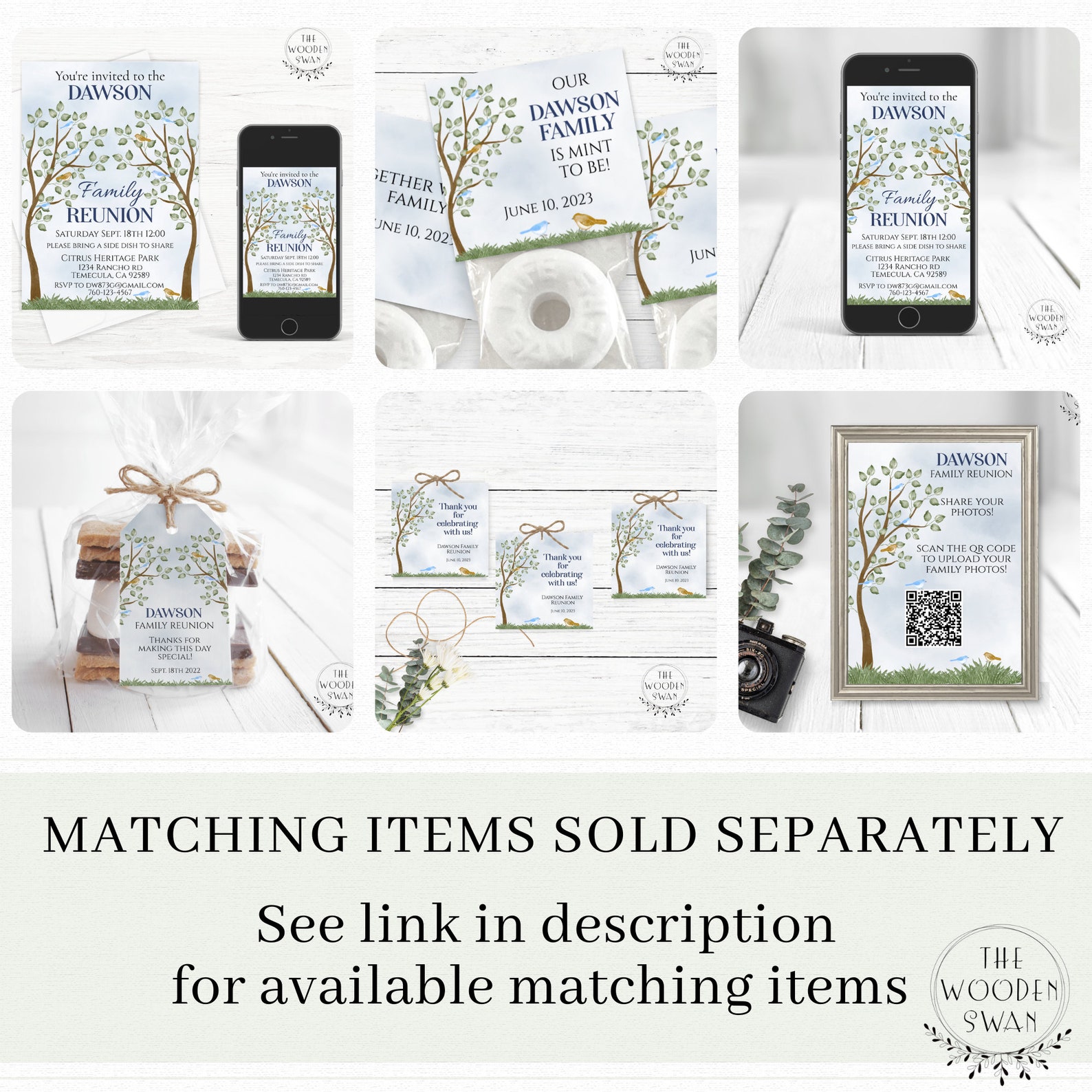 Family Reunion Name Tag Template, Party Name Tags, Family Reunion