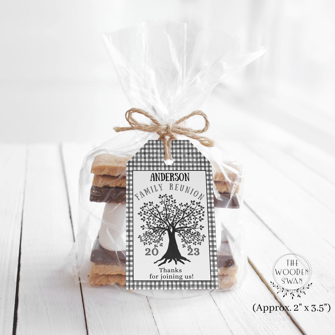 DIY Printable Favor Tag Template, Family Reunion Gift Tag, Thank You ...