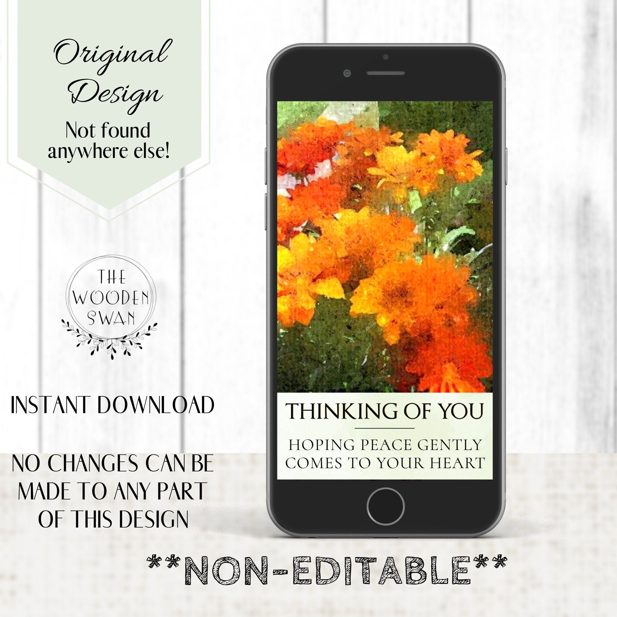Electronic Thinking of You Text Sympathy Card Email  Etsy