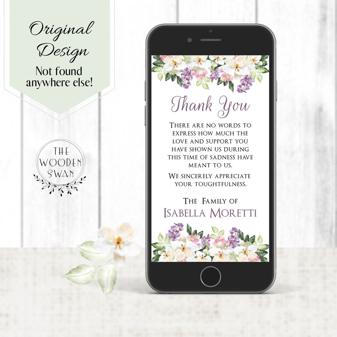 Electronic Thank You Digital ECard Digital Note of Thanks Etsy