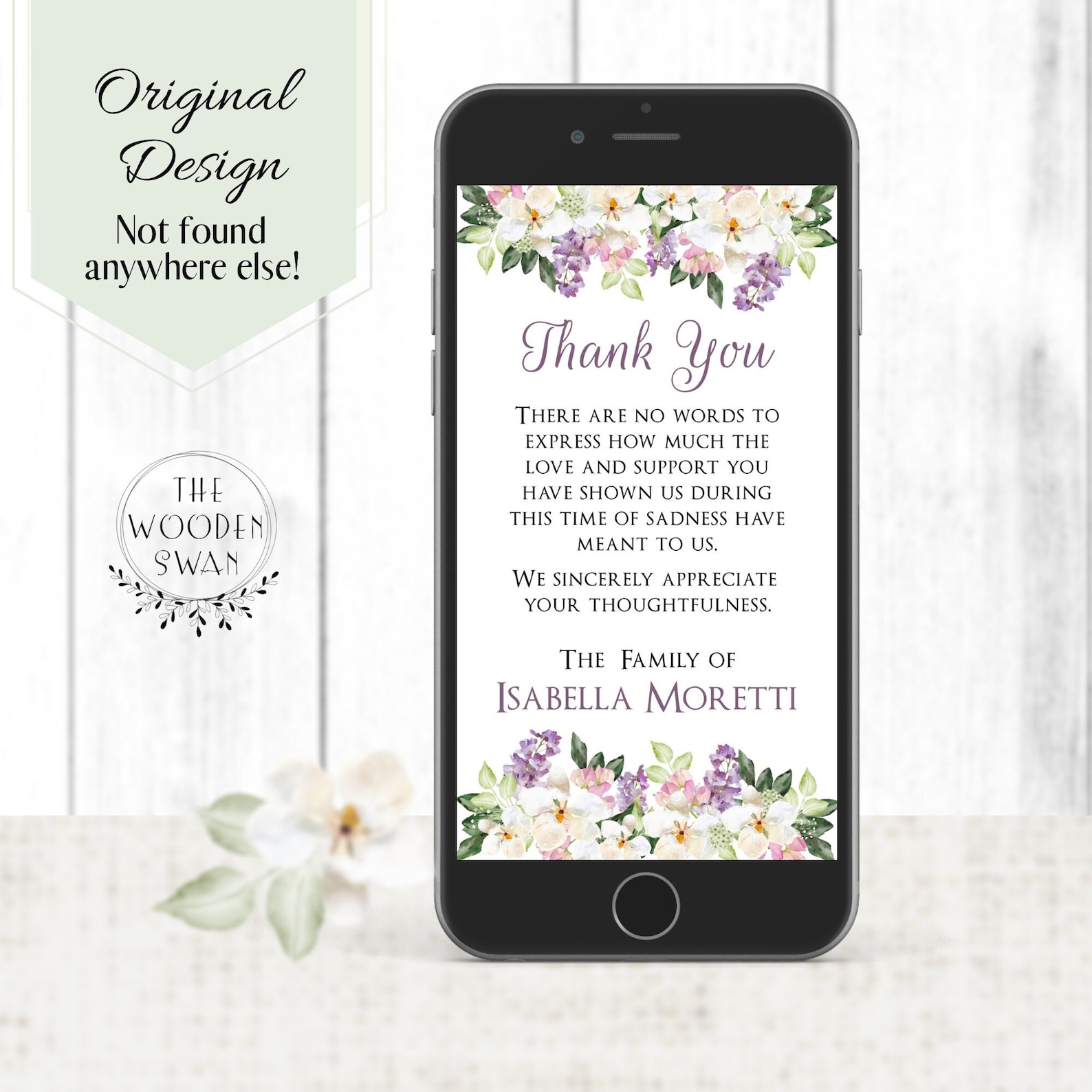 Electronic Thank You Card Template, Digital Ecard, Digital Thanks, Appreciation, Kindness