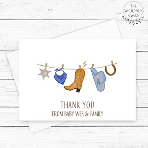 Druckbare gefaltet 5x3.5 Dankeskartenvorlage, personalisierte Babyparty Danke, Familie Danke, bearbeitbarer Text, sofortiger Download, 139S