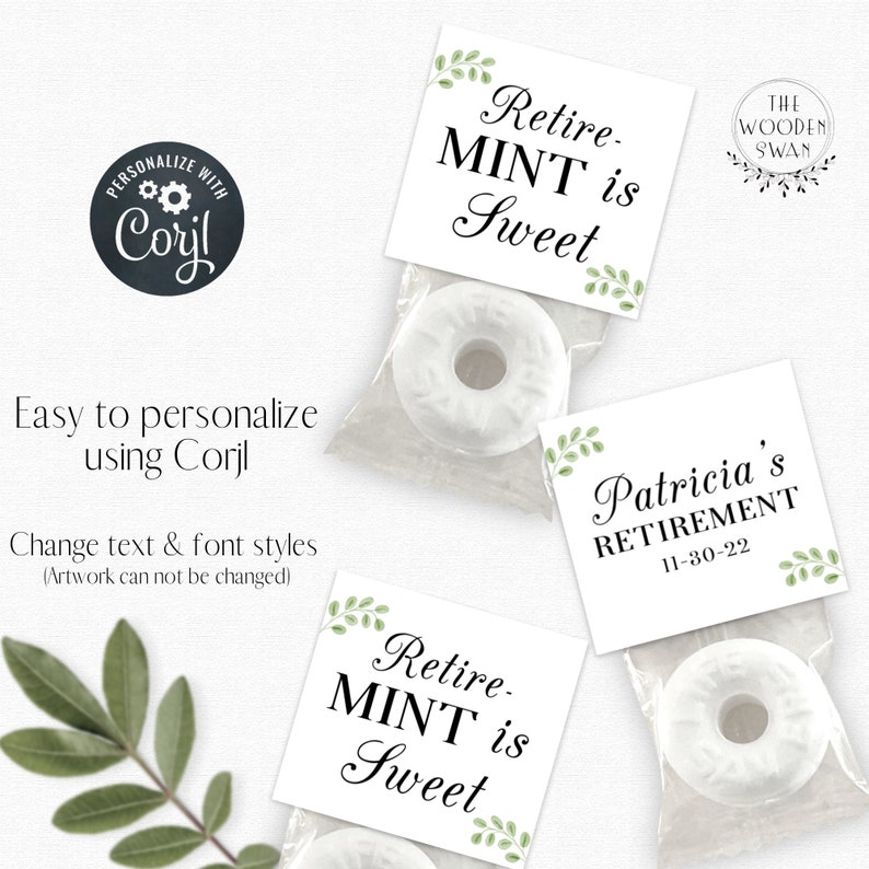 Printable Retirement Mint Favor Topper Template, Custom Mint Party Favors, Life Saver Mint ...