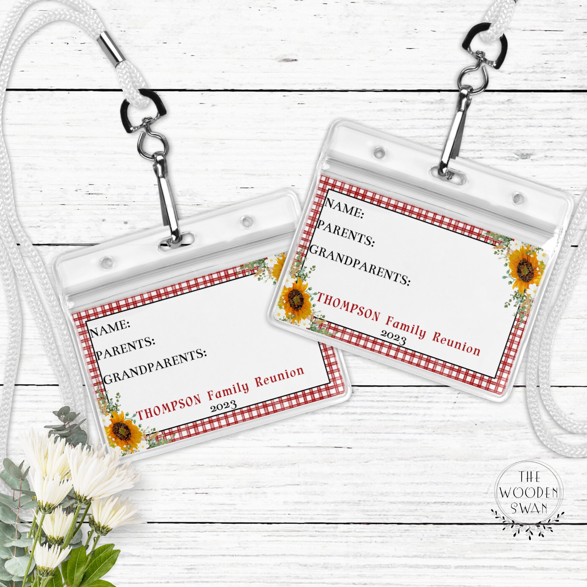 Family Reunion Name Tag Template, Party Name Tags, Family Celebration