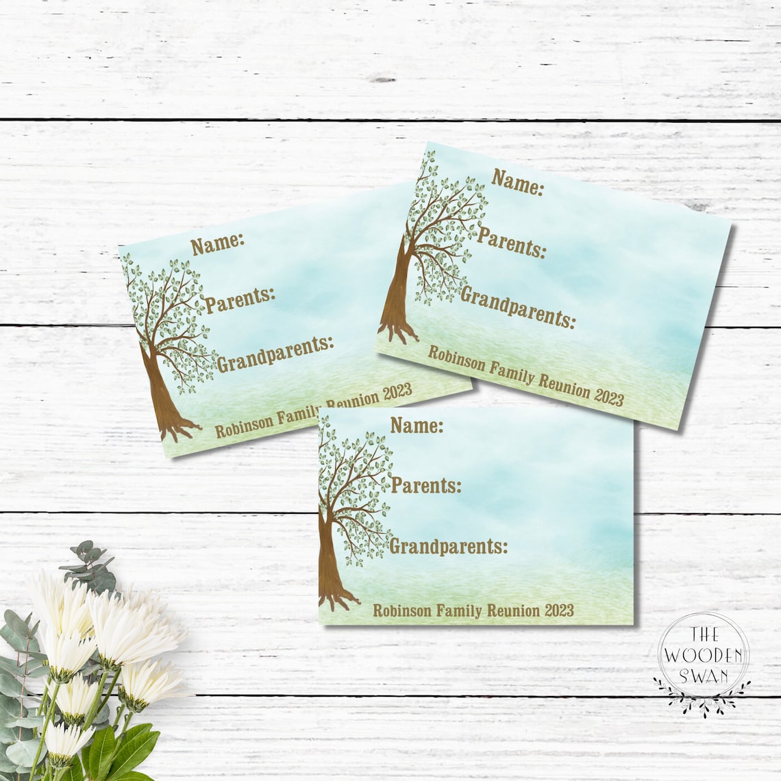 Family Reunion Name Tag Template