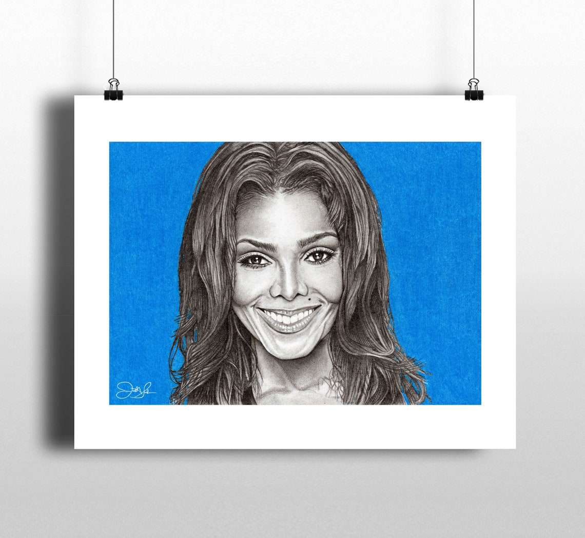 Janet Jackson Pop Art Poster – 20'' X 30'' Celebrity Print, Unframed, US Made