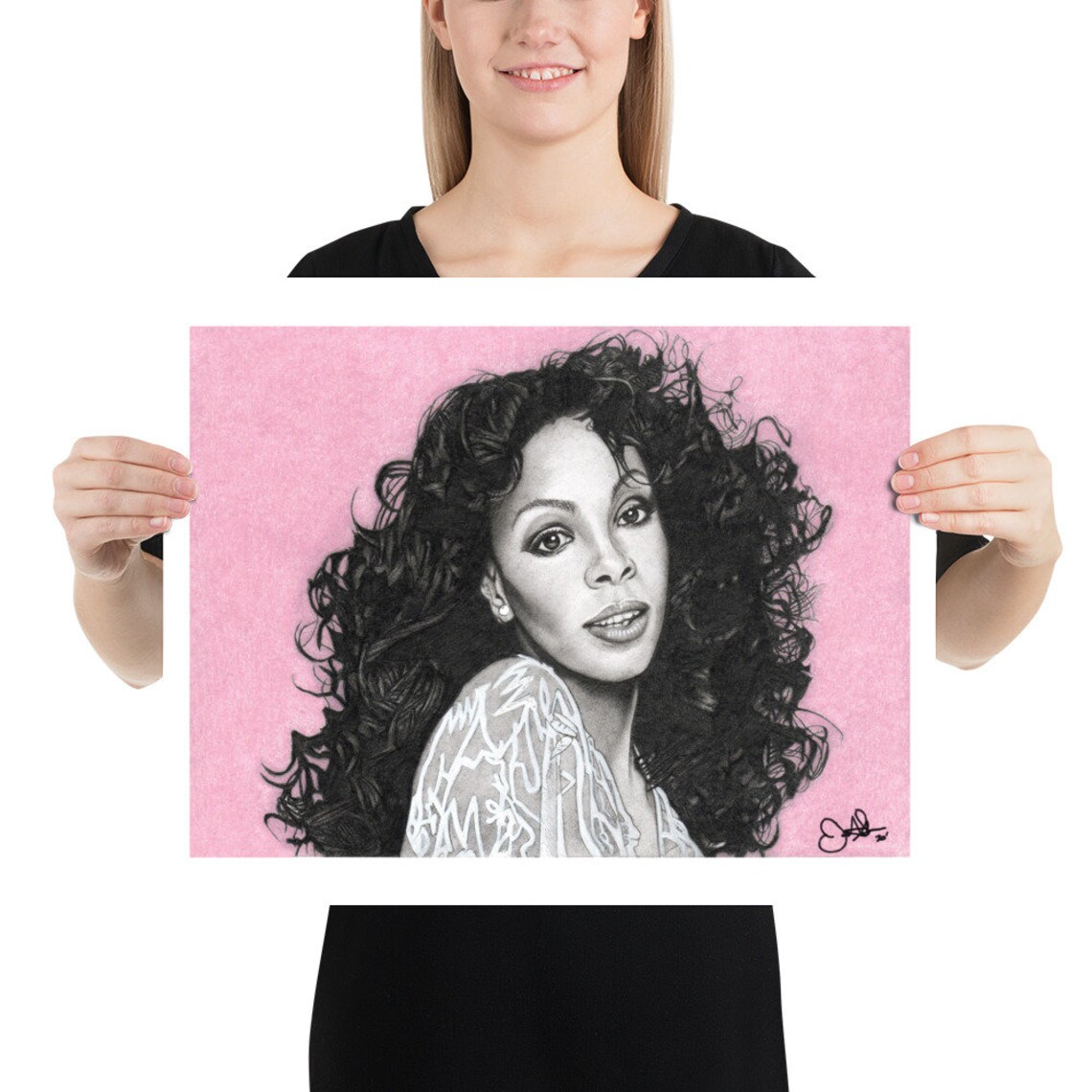 Donna Summer Poster Pop Art Disco Art Print Portrait Etsy